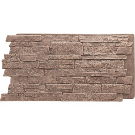 Ekena Millwork Acadia Ledge Stacked Stone, StoneWall Faux Stone Siding Panel PNU24X48ALNH